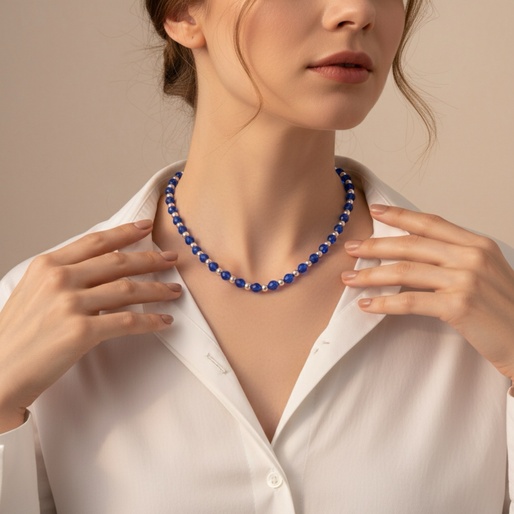 Blue Beaded Necklace