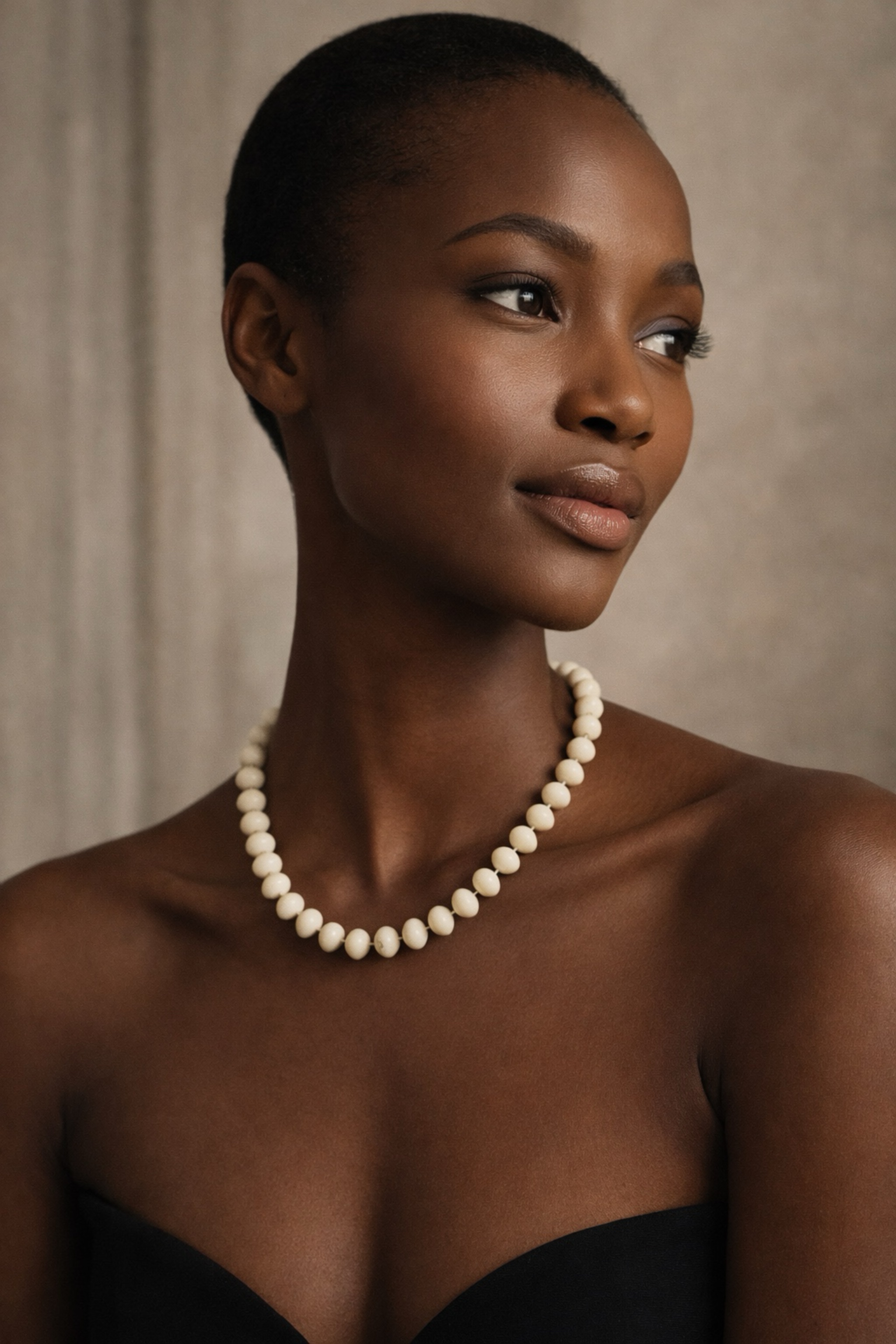 Cream Beaded Necklace