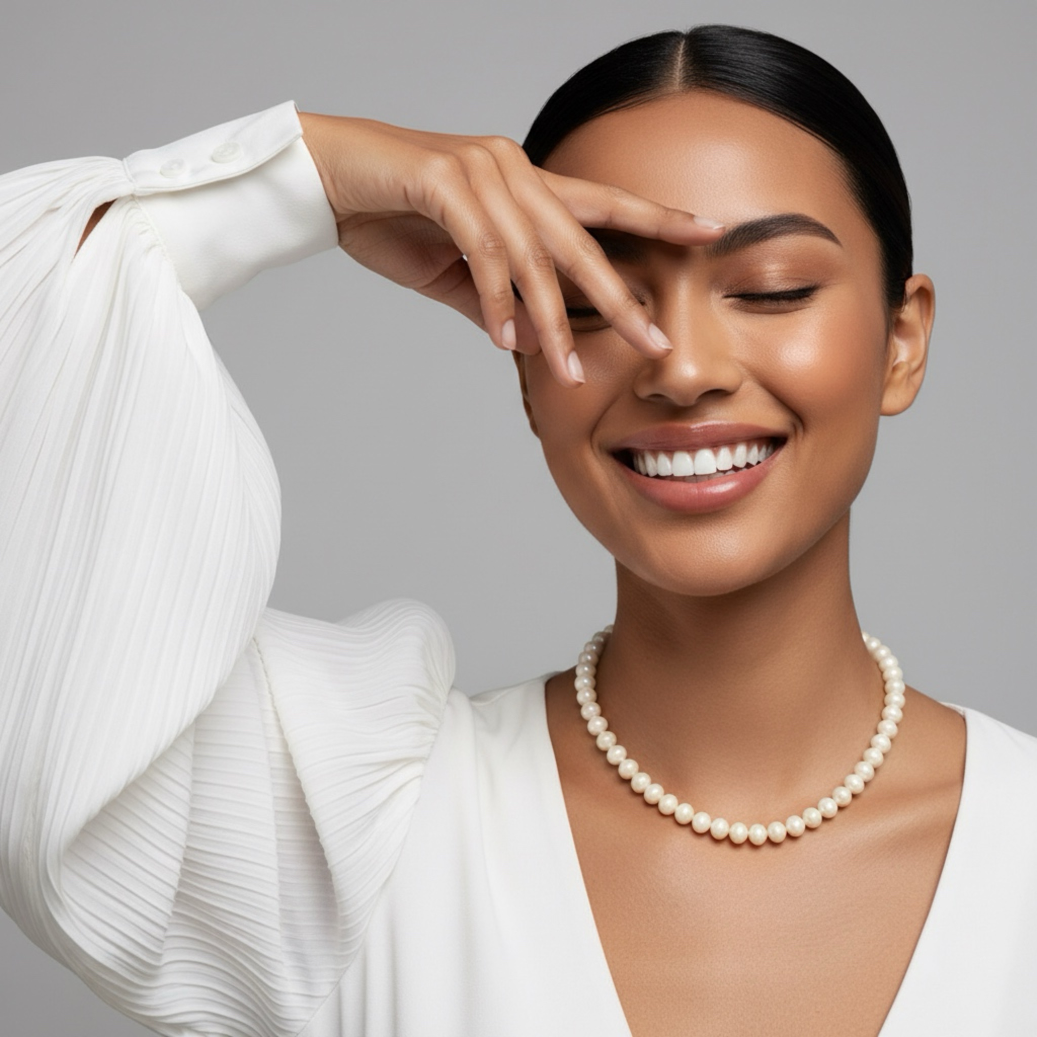Cream Beaded Necklace