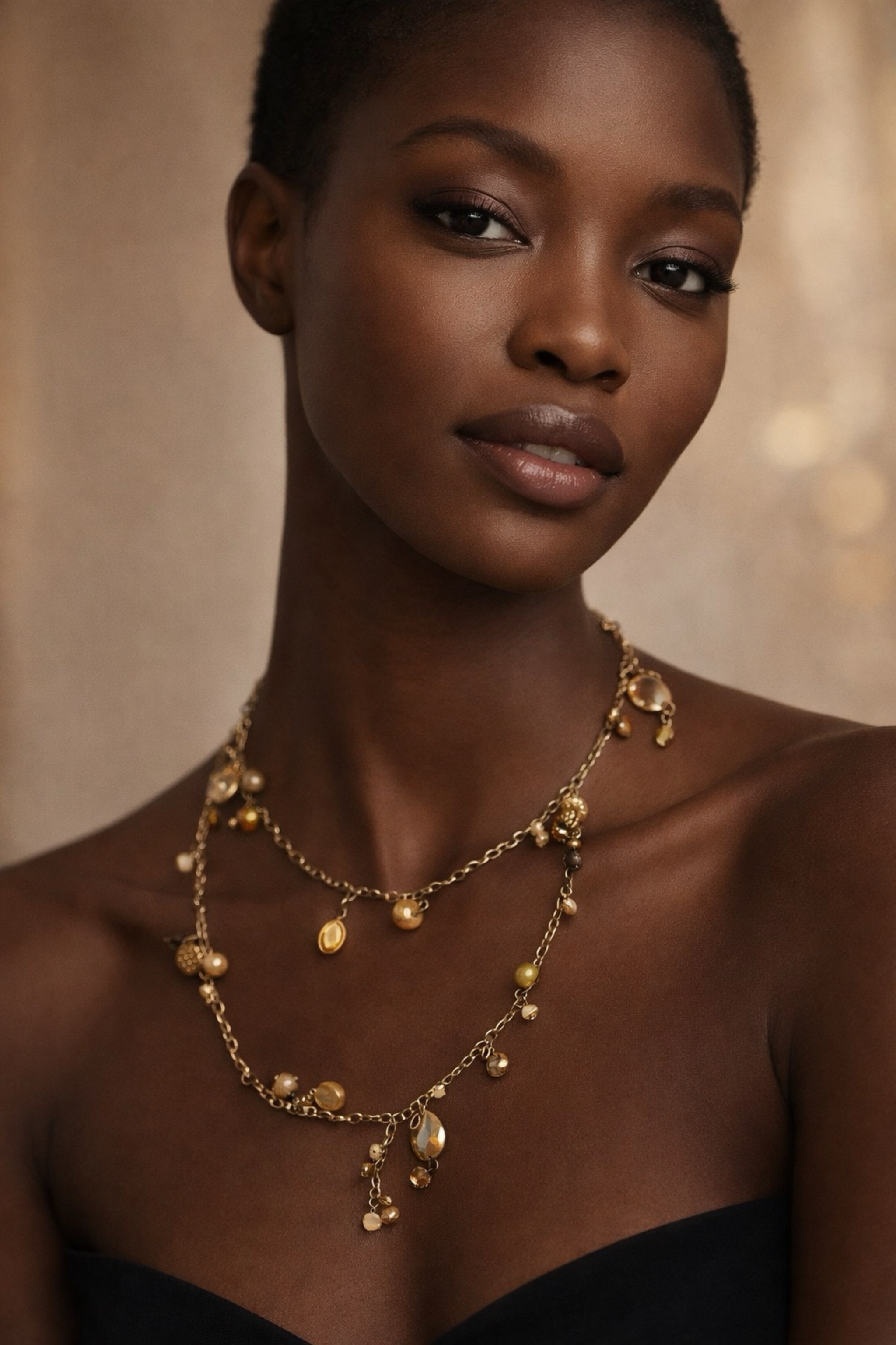 Gold Charm Chain Necklace