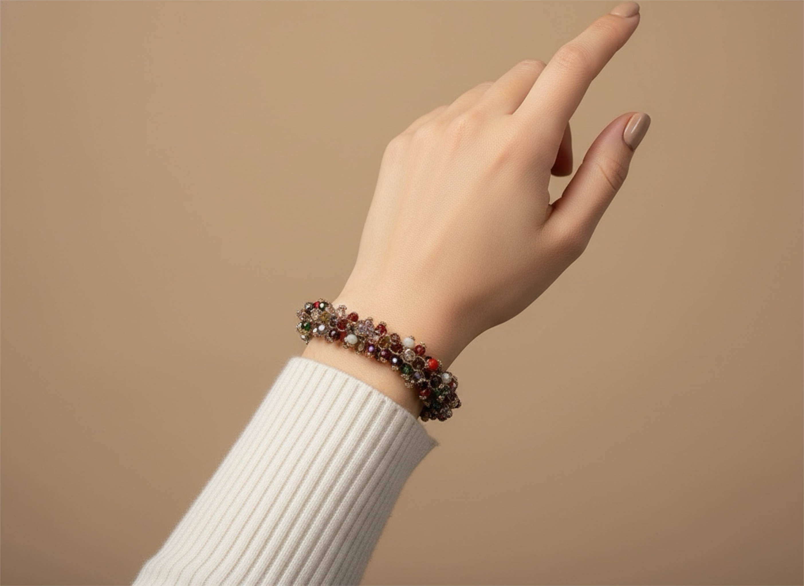 Colorful Beaded Necklace and Bracelet Set