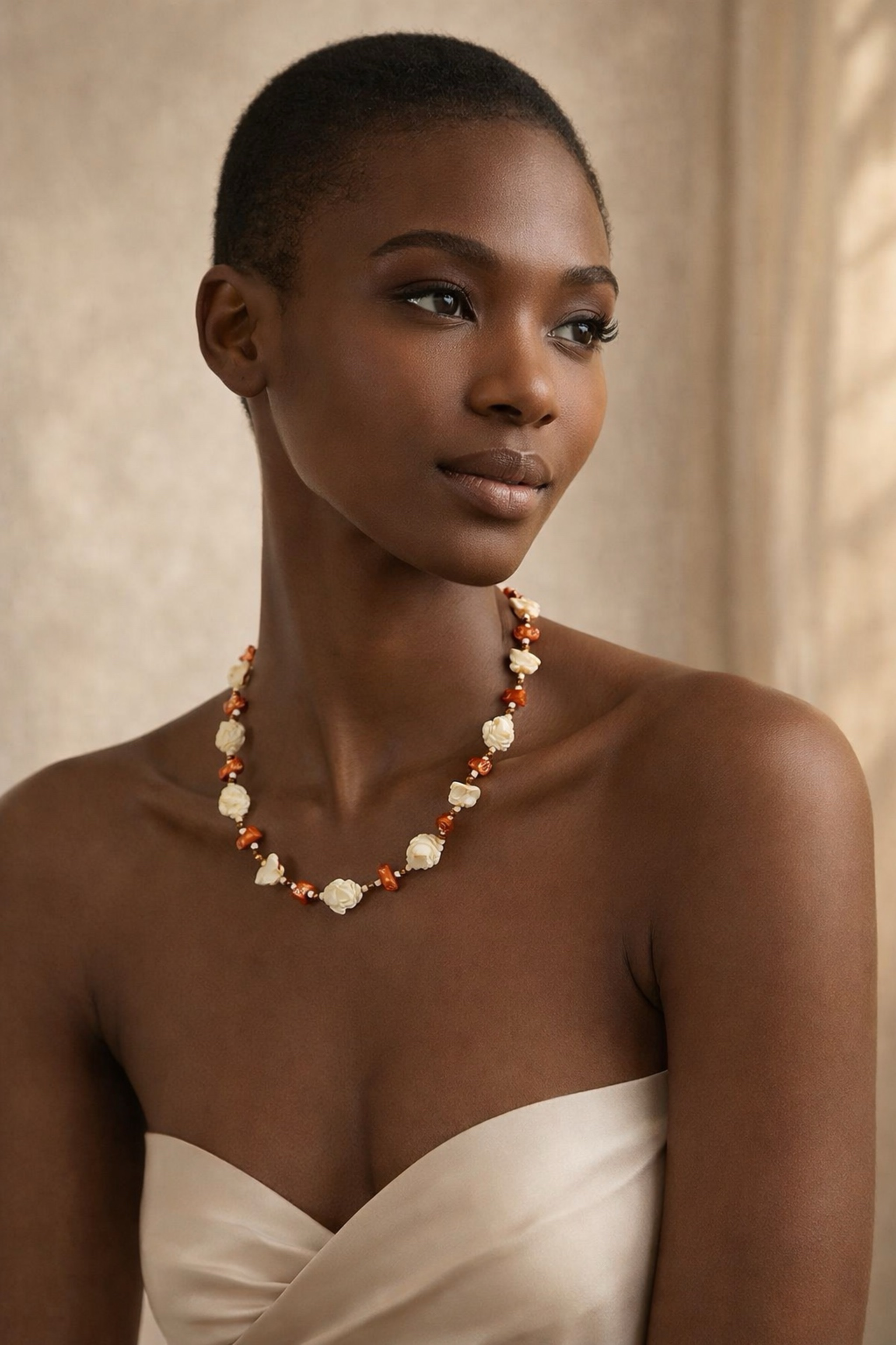 Earthy Gemstone Beaded Necklace