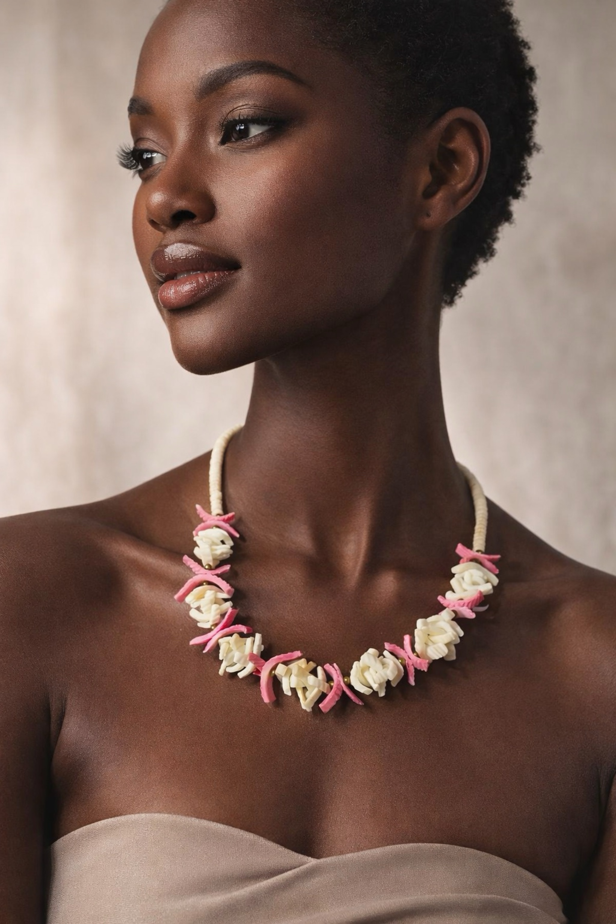 Pink & White Shell Necklace