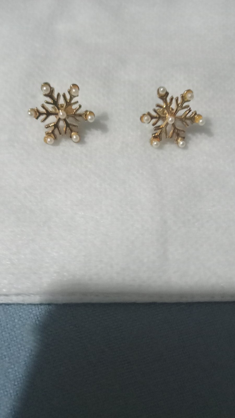 Gold Snowflake Stud Earrings