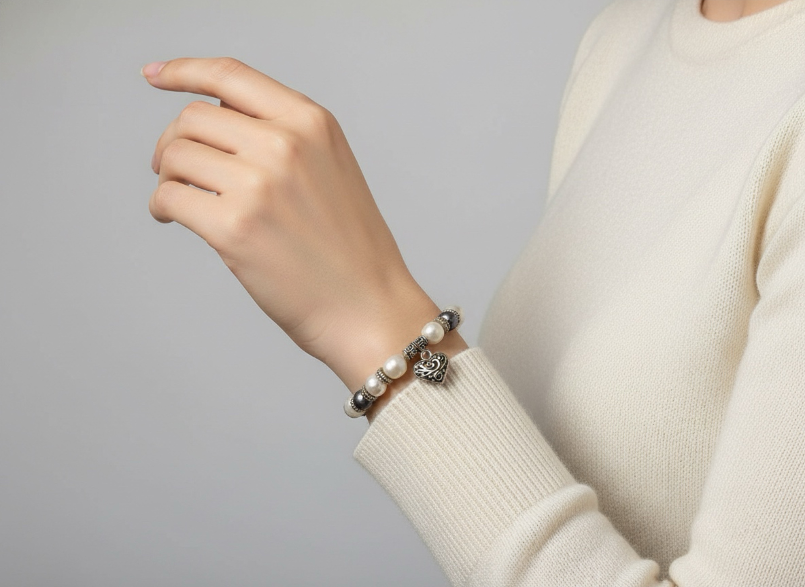 Pearl Charm Bracelet