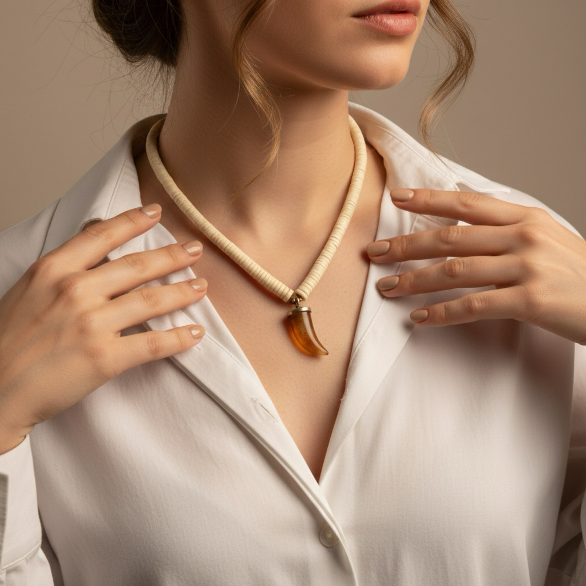 Horn Pendant Necklace