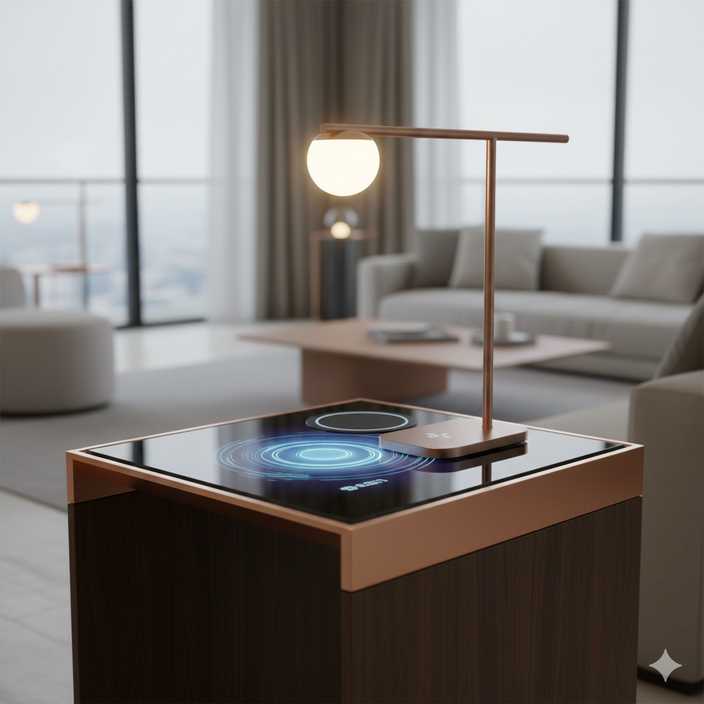 Accrediting Members High tech-infused elegant Smart Interactive Side Table Lamp Set 