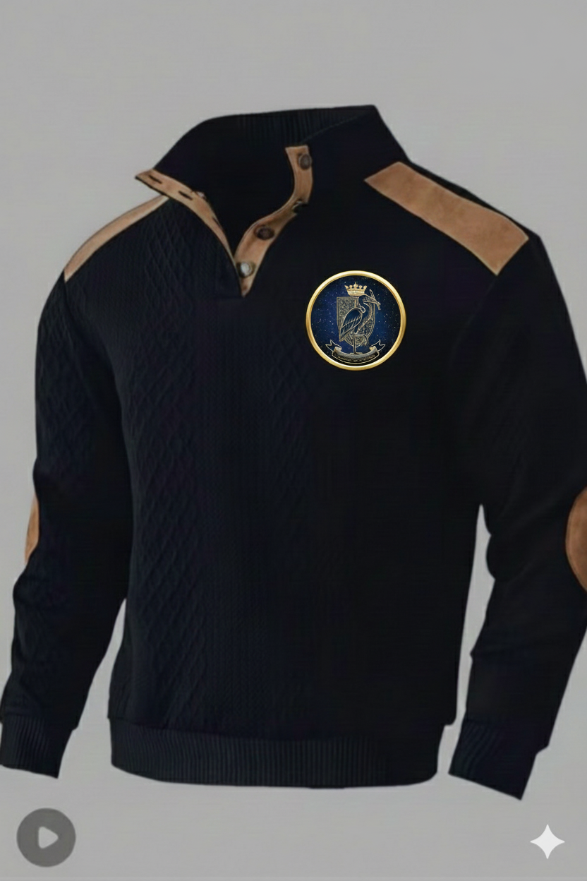 Elegant Crest Shoulder Sweater