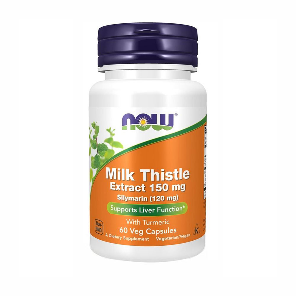 مستخلص نبات الحليب الشوك 150 ملغ - NOW Milk Thistle Extract 150 mg 60 cap
