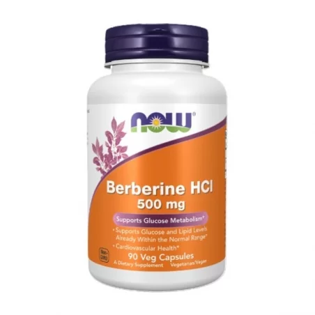 NOW Berberine HCl 500 mg 90 veg capsules.