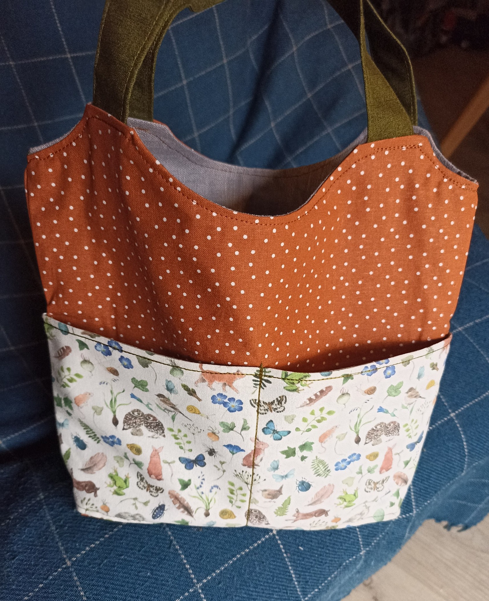 Sac en tissu fait main, tissu faune, animaux