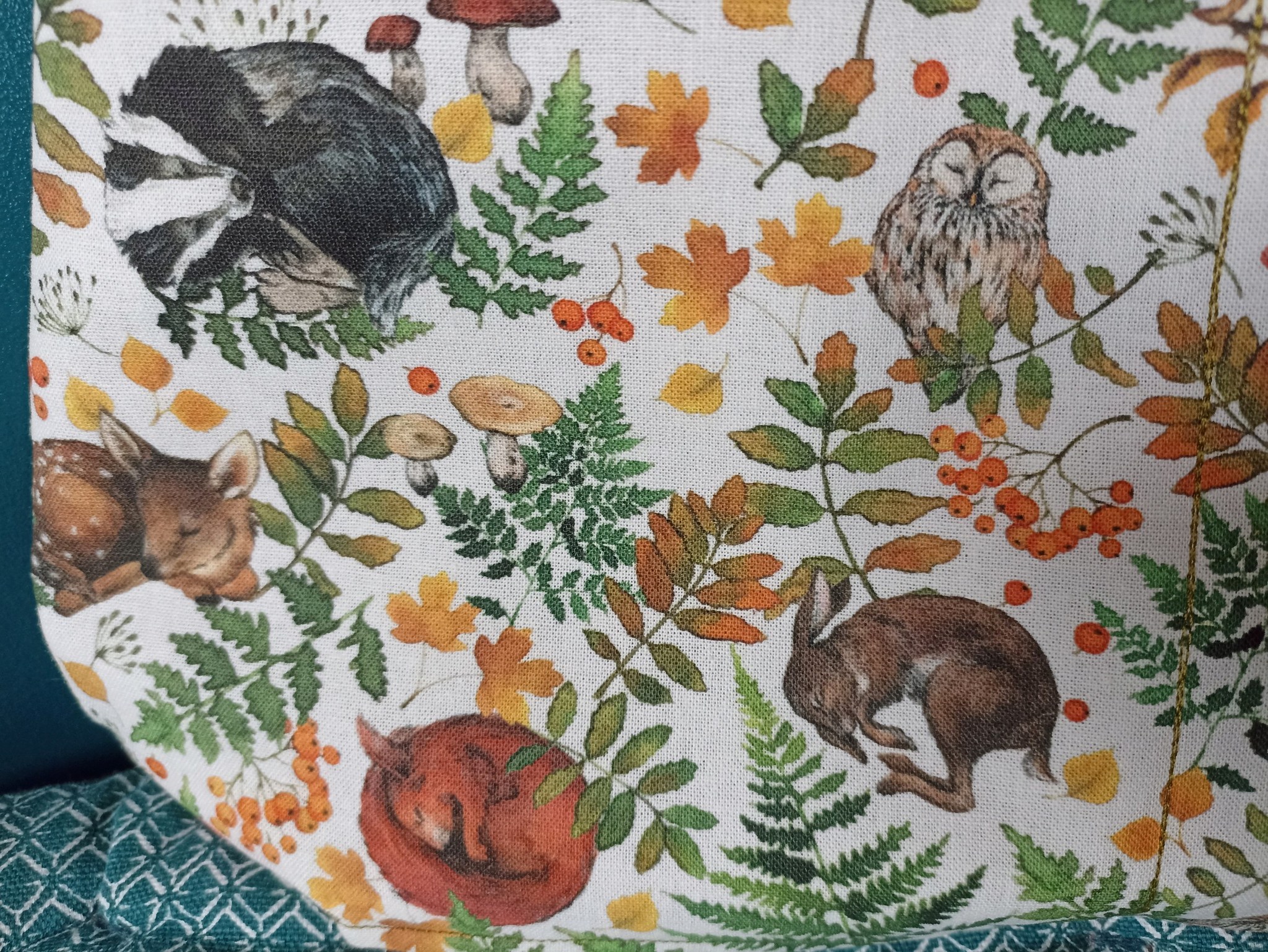 Sac en tissu fait main, tissu faune, animaux