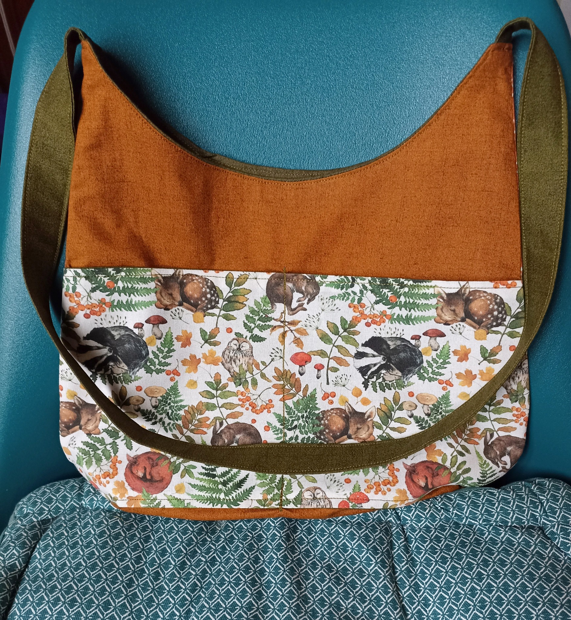 Sac en tissu fait main, tissu faune, animaux