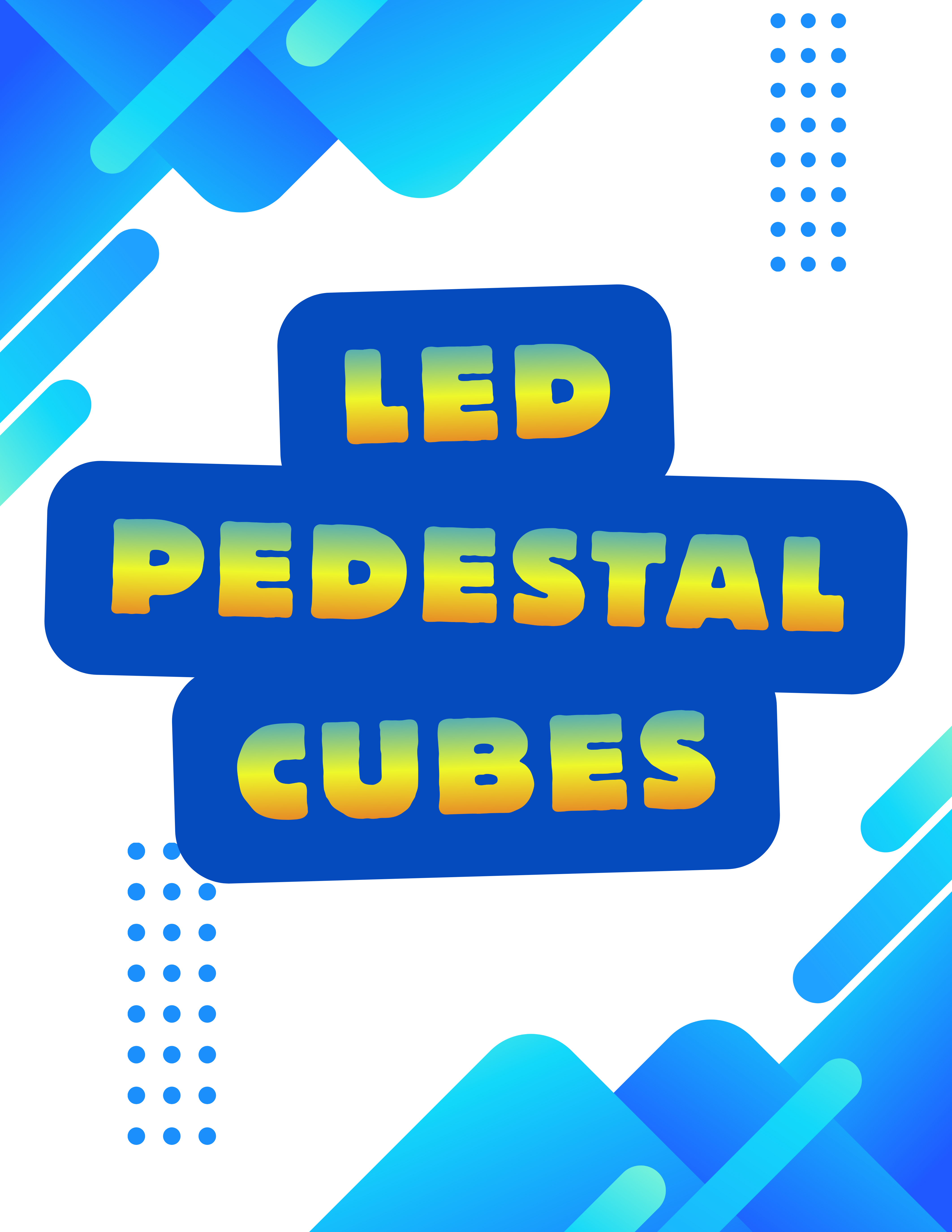 LED Pedestal Cubes