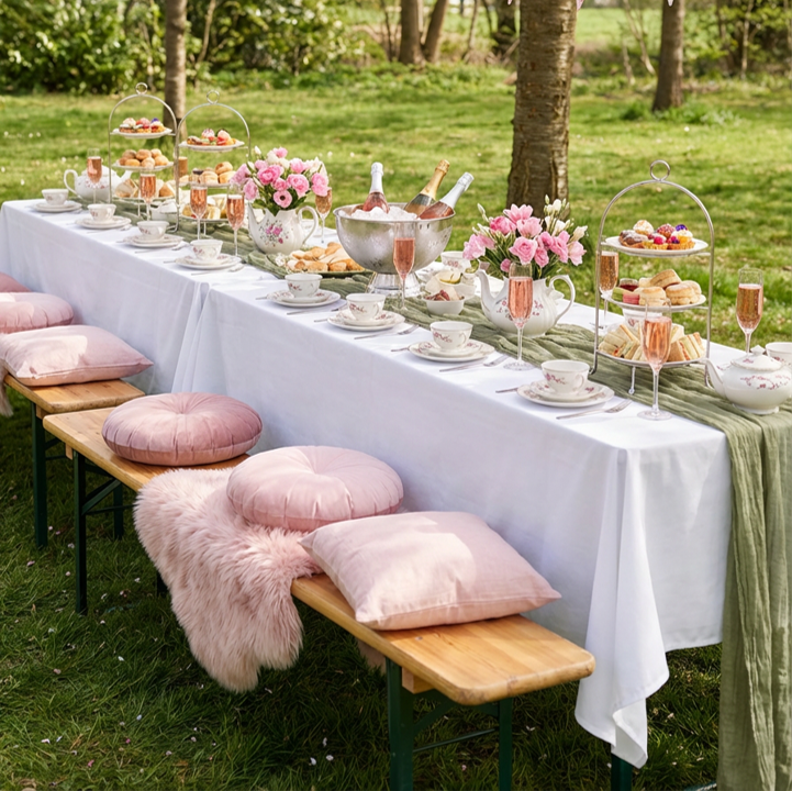 Picknick tafel en banken