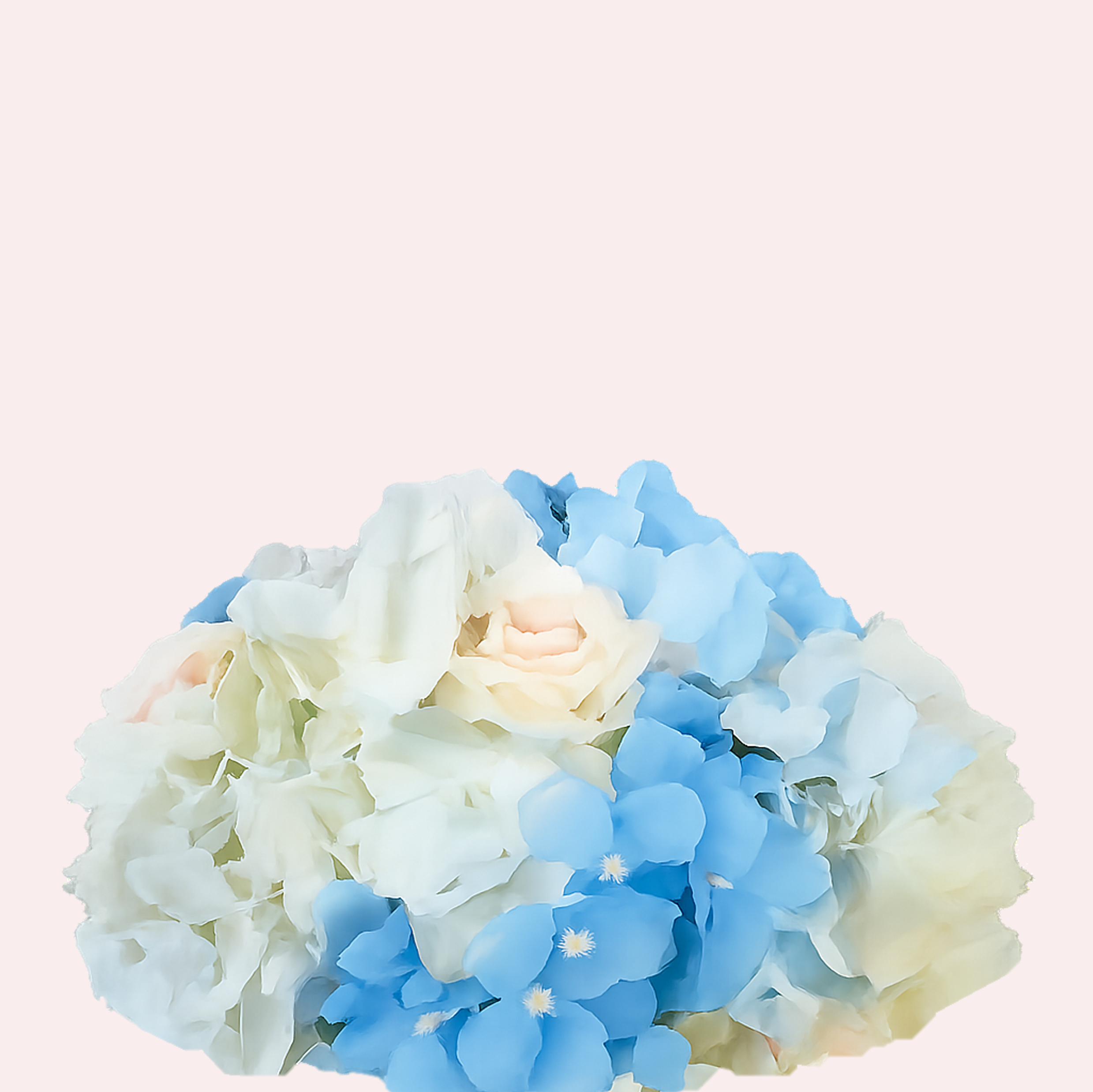 Zijde bloemstuk rond