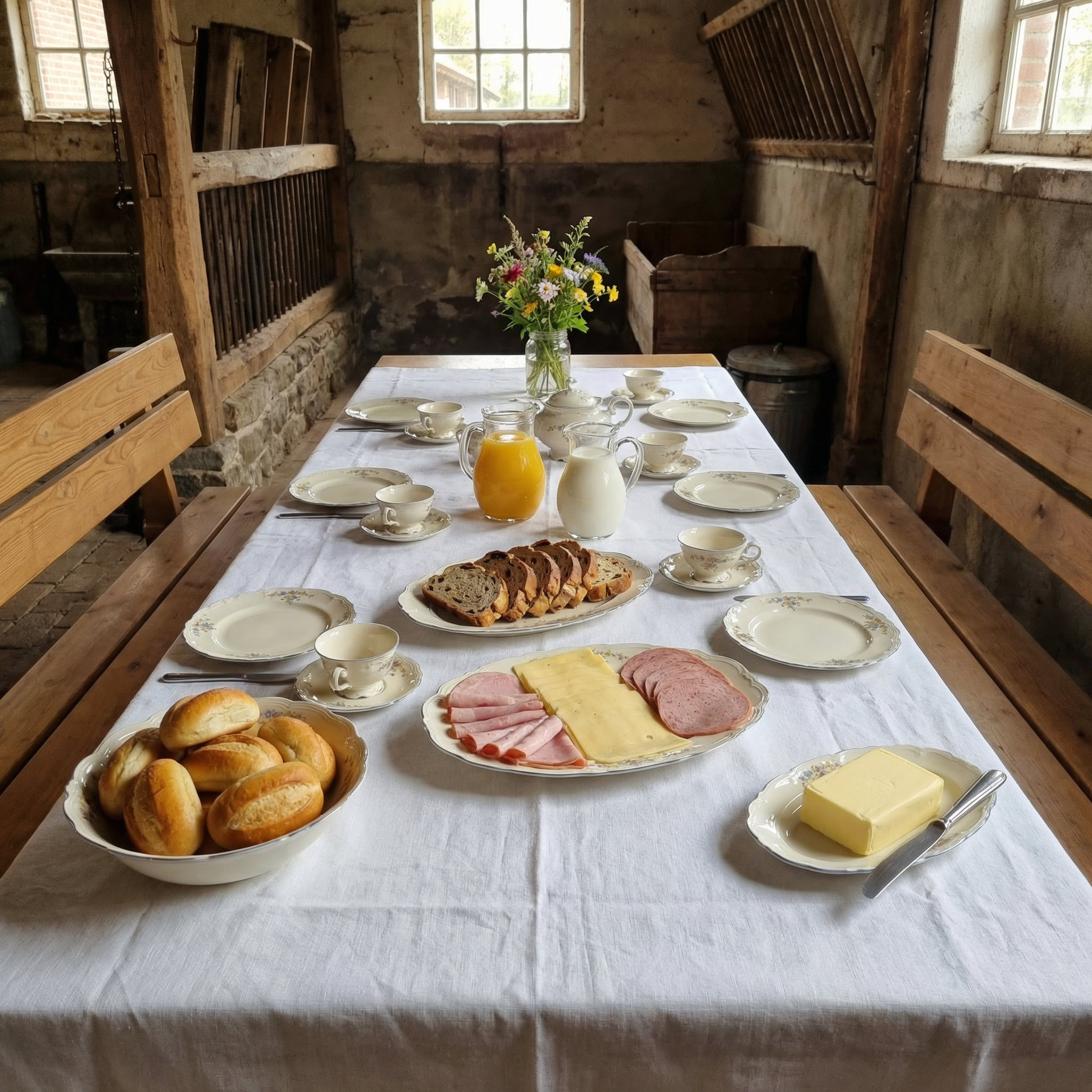 Landelijke ontbijt set 