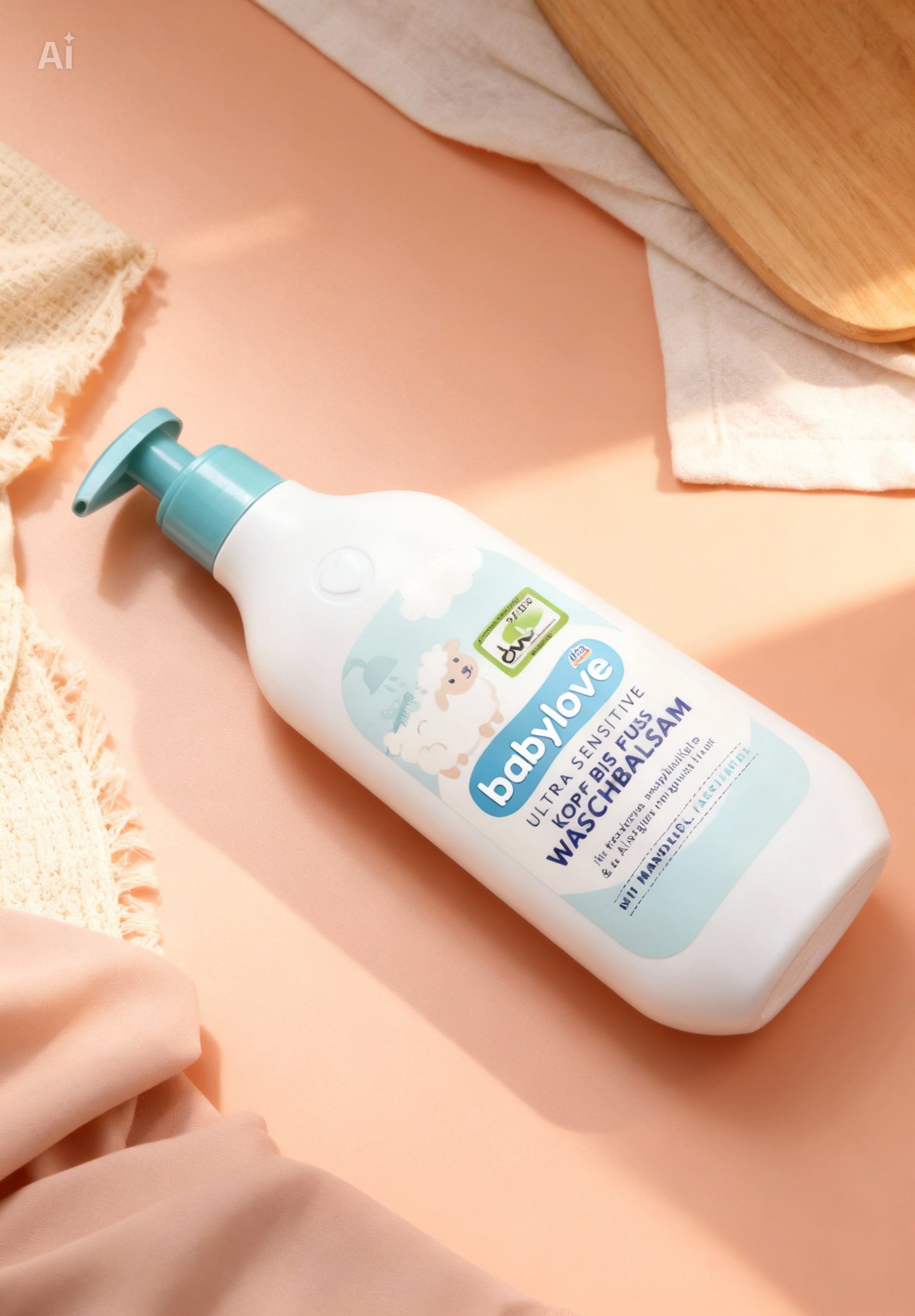 babylove Ultra Sensitive Wash Balm, Head to Toe, 500 ml