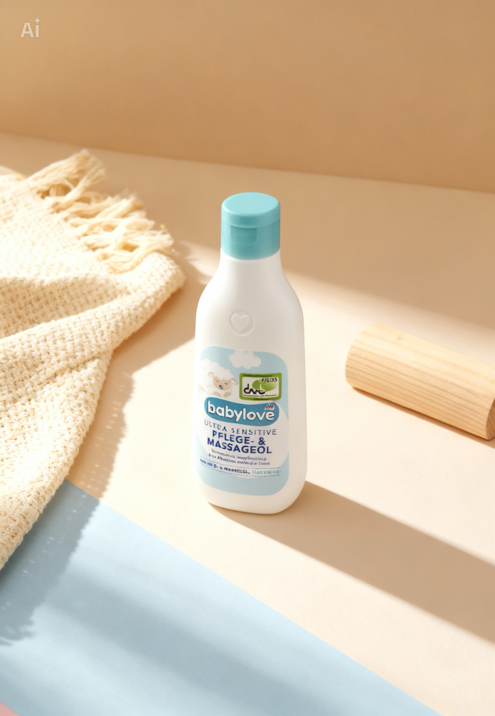 babylove Baby Oil for Care & Massage, Rapeseed & Almond Oil, Fragrance-Free, 250 ml