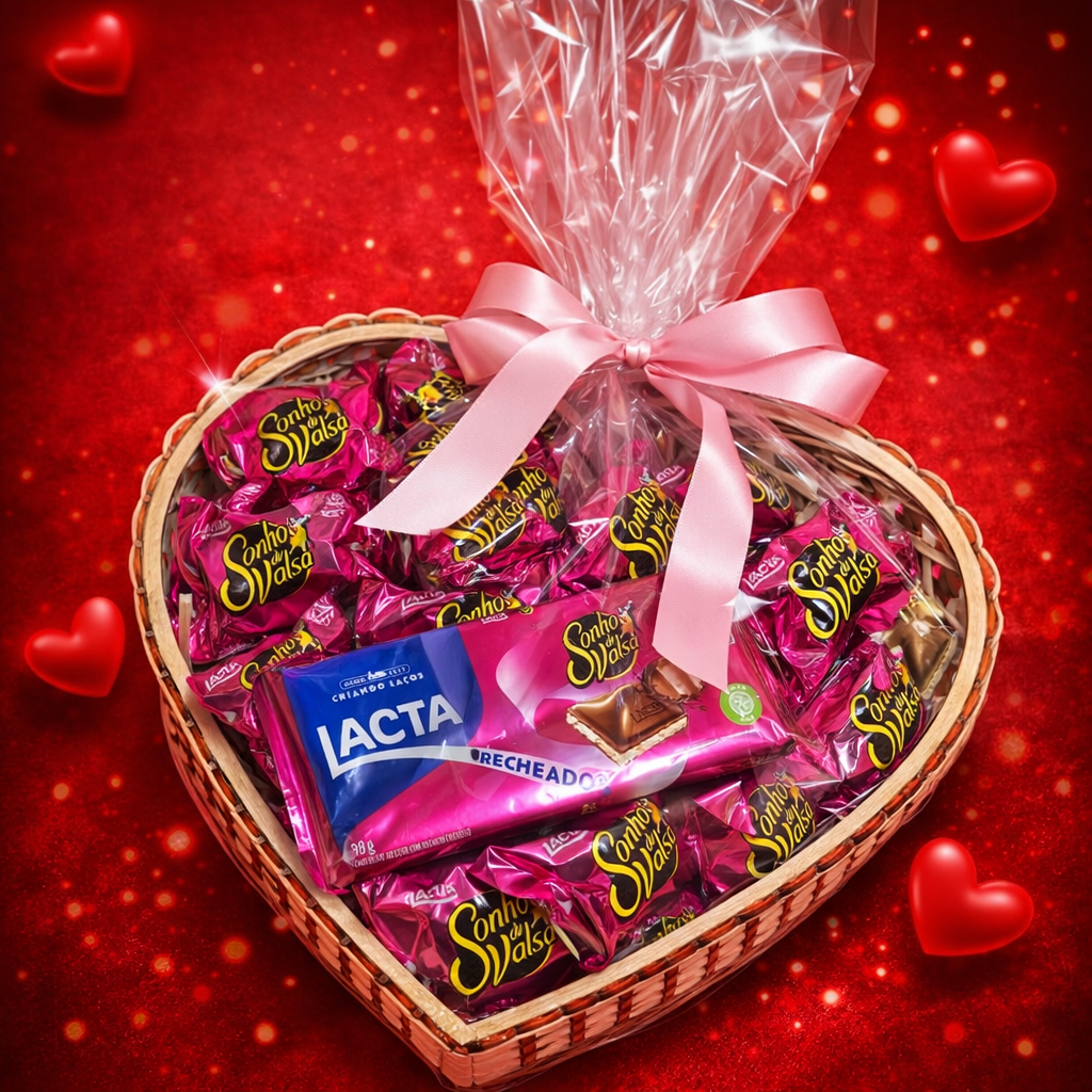 ❤️Cesta de Chocolate Sonho de Valsa