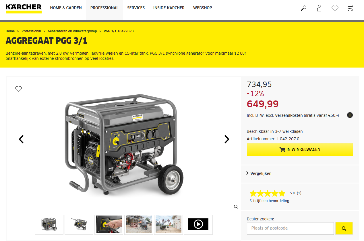 Karcher Aggregaat PGG 3/1