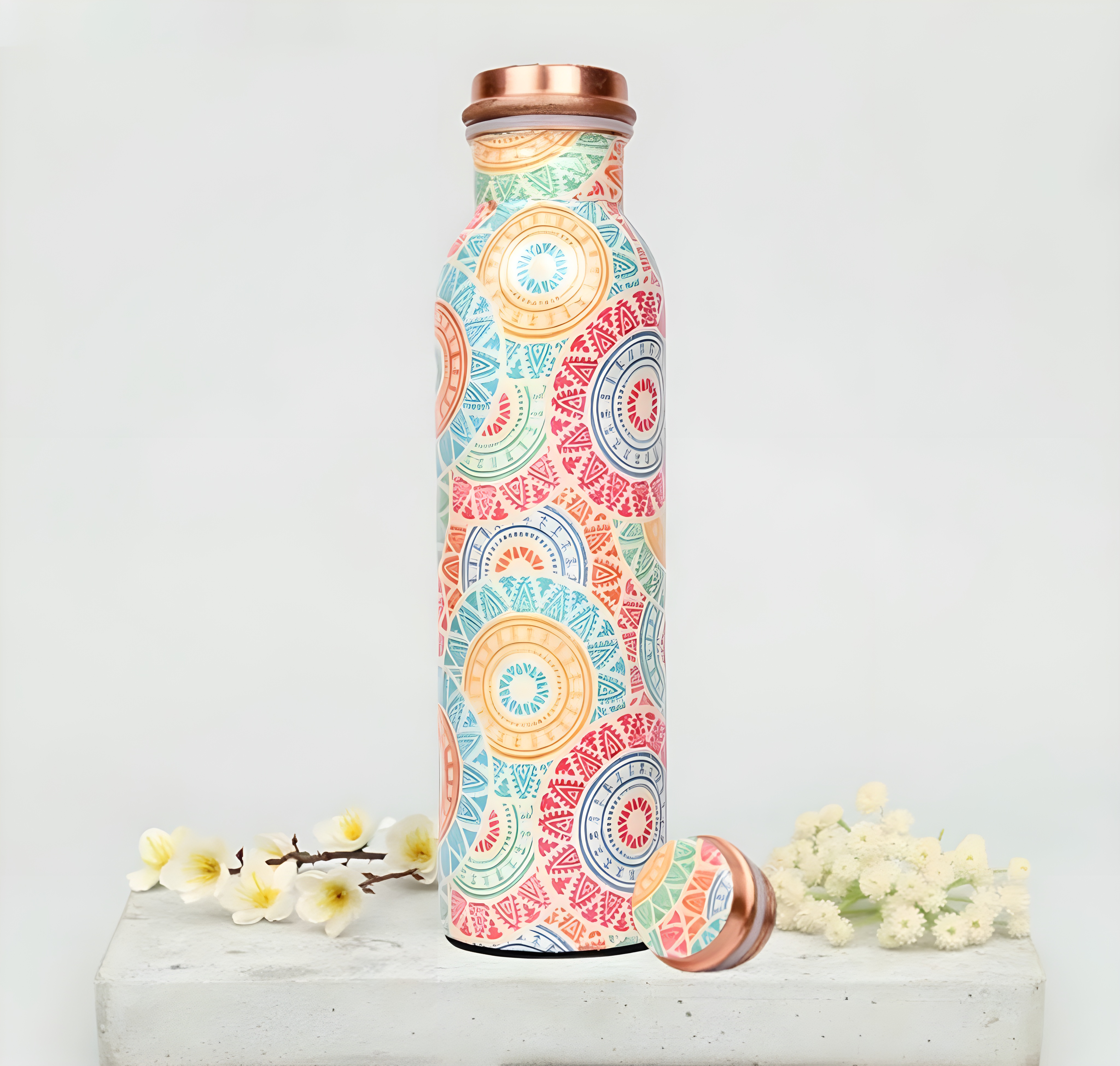 Printed Copper Water Bottle