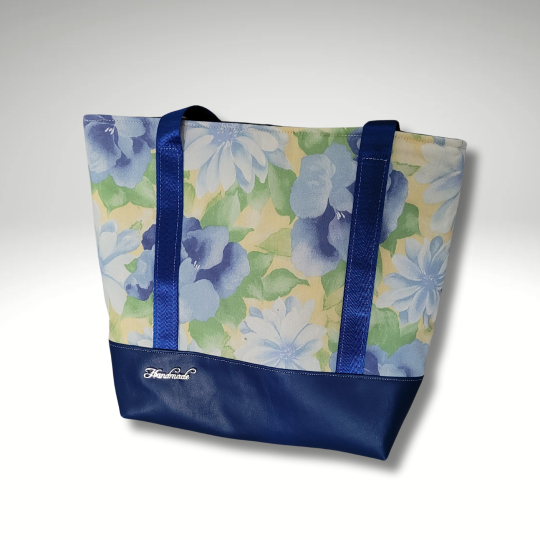 Blue Floral Tote