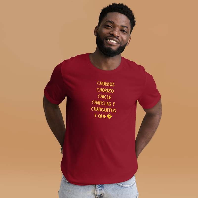 Churros, chorizo, chicle Chanclas y Changuitos - shirt