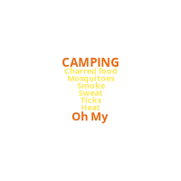 CAMPING Charred food, Mosquitoes...