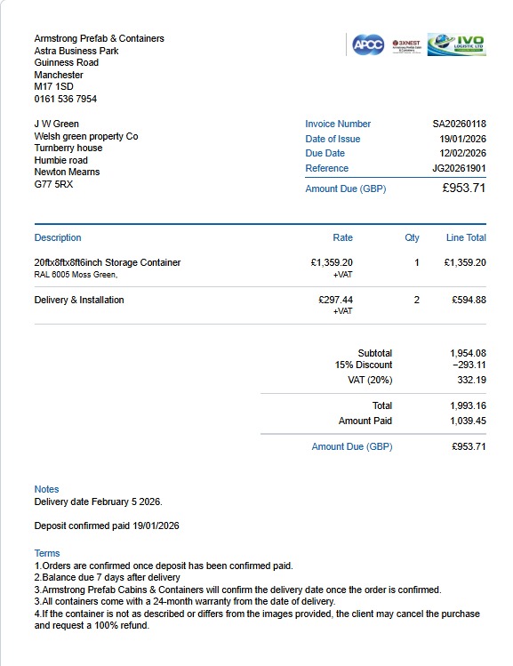 Delivery Tracking SA20260118