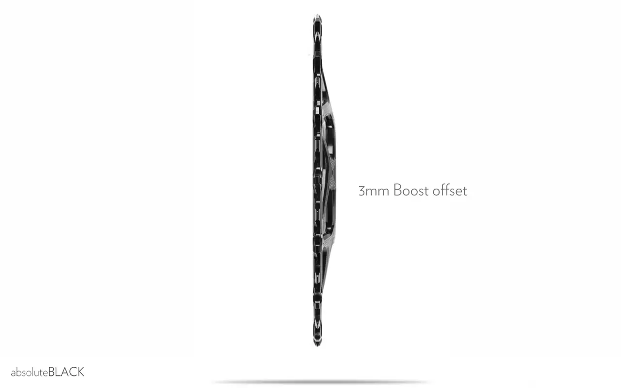 Plato absoluteBLACK ovalado estrecho-ancho de montaje directo - SRAM de 3 tornillos, desplazamiento de 3 mm