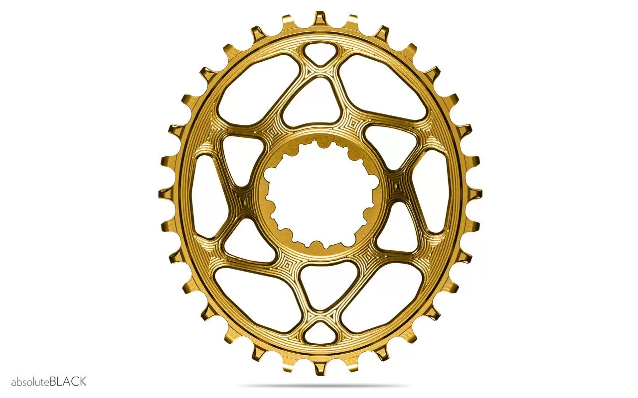 Plato absoluteBLACK ovalado estrecho-ancho de montaje directo - SRAM de 3 tornillos, desplazamiento de 3 mm