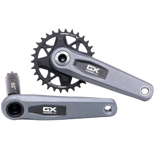 Biela SRAM GX Eagle T-Type Wide Crankset, 170mm, 12 vel, 32t, Direct Mount, 2-Guards, DUB Spindle, Dark Polar