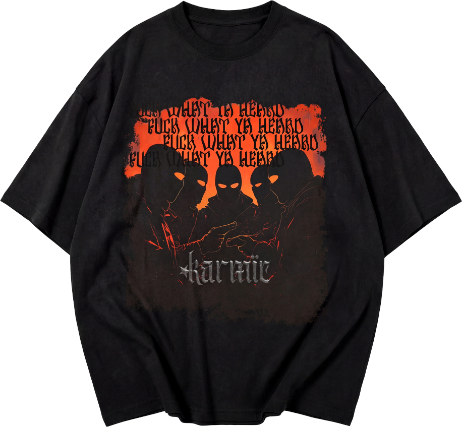 "FUCK WHAT YA HEARD" OVERSIZED GRAPHIC TEE
