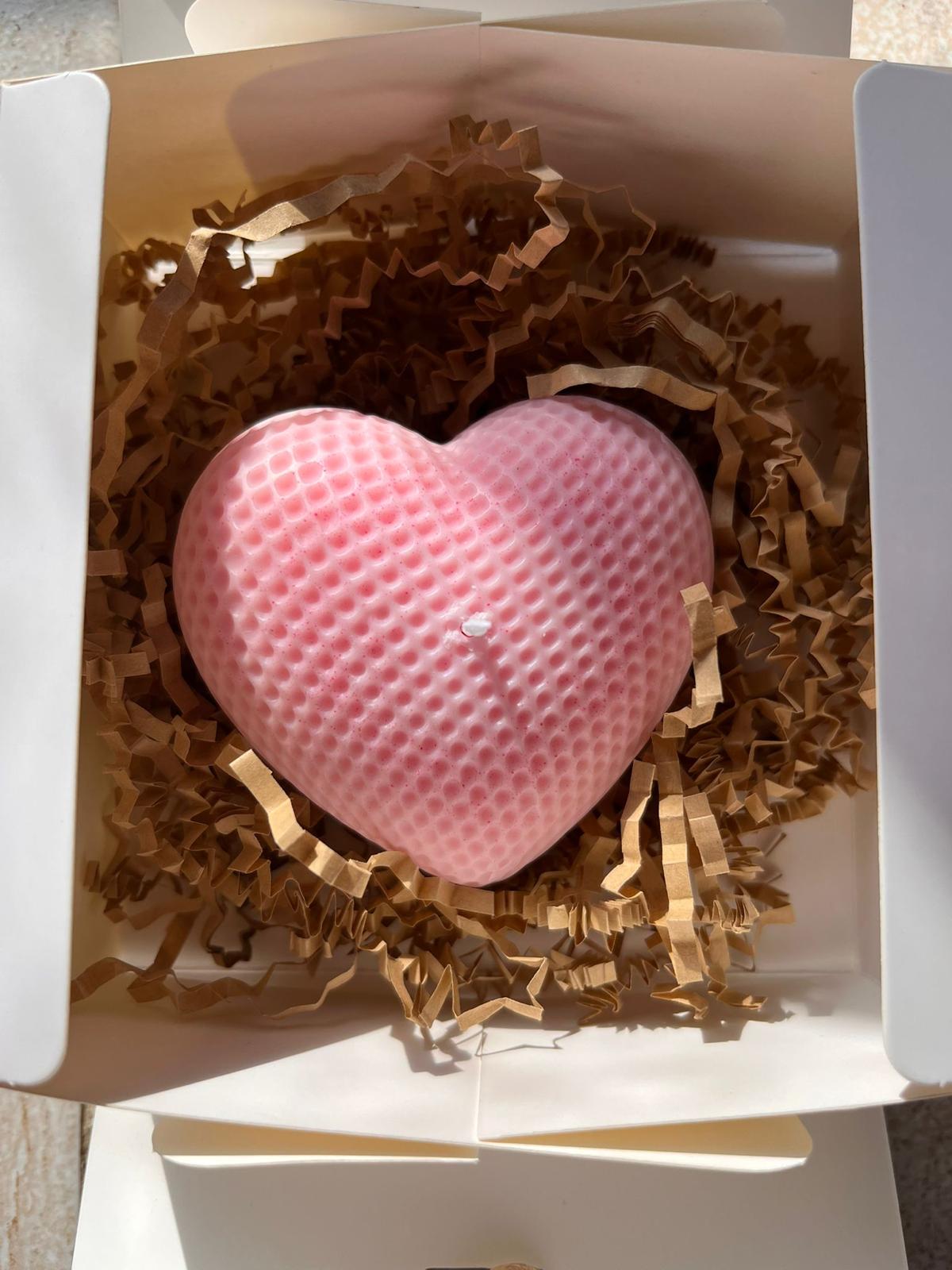 Vela en forma de corazón