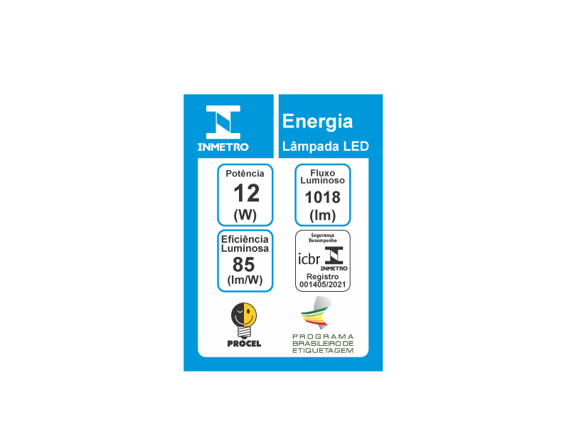 Lâmpada Led E27 12W 6500K Bivolt Taschibra