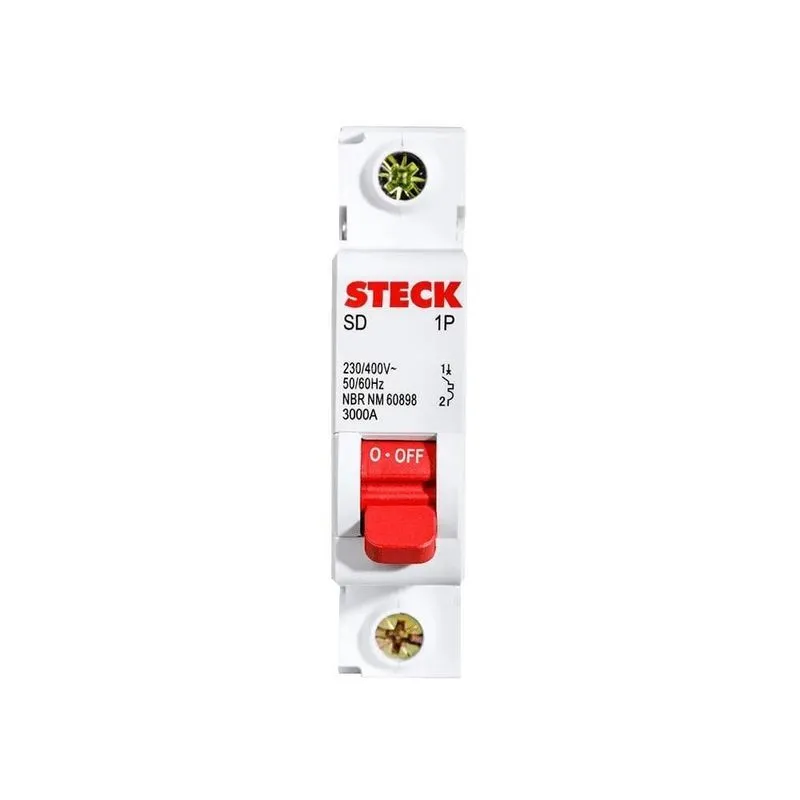 DISJUNTOR DIN UNIPOLAR 3KA 230V CURVA C - STECK