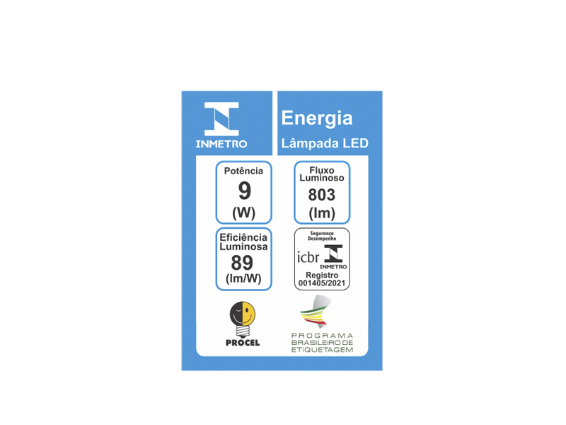 Lâmpada Led E27 9W 6500K Bivolt Taschibra