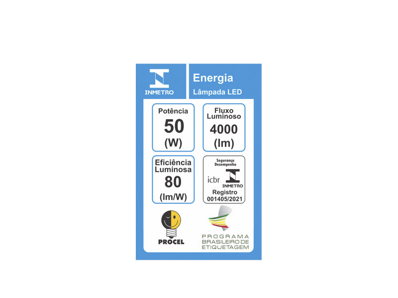 Lâmpada Led E27 50W 6500K Bivolt Taschibra