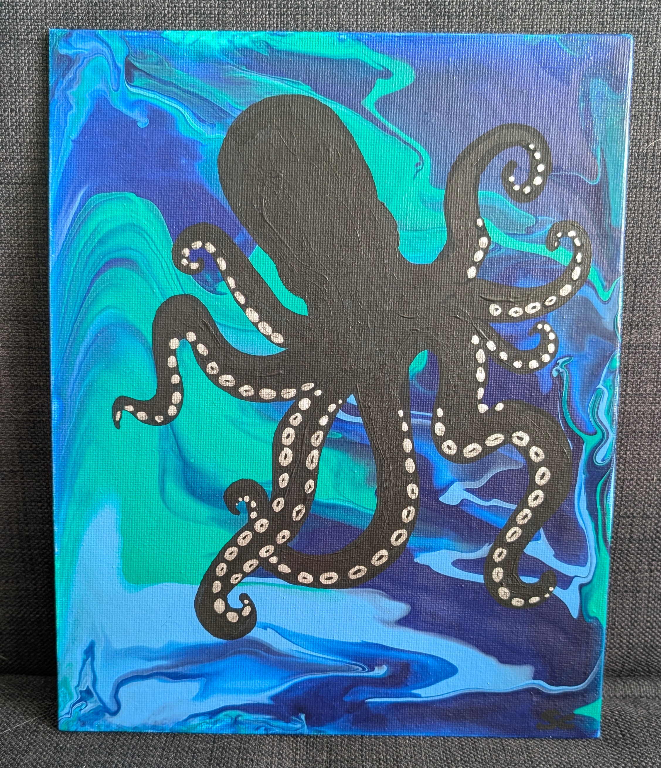Octopus Abstract Canvas Art