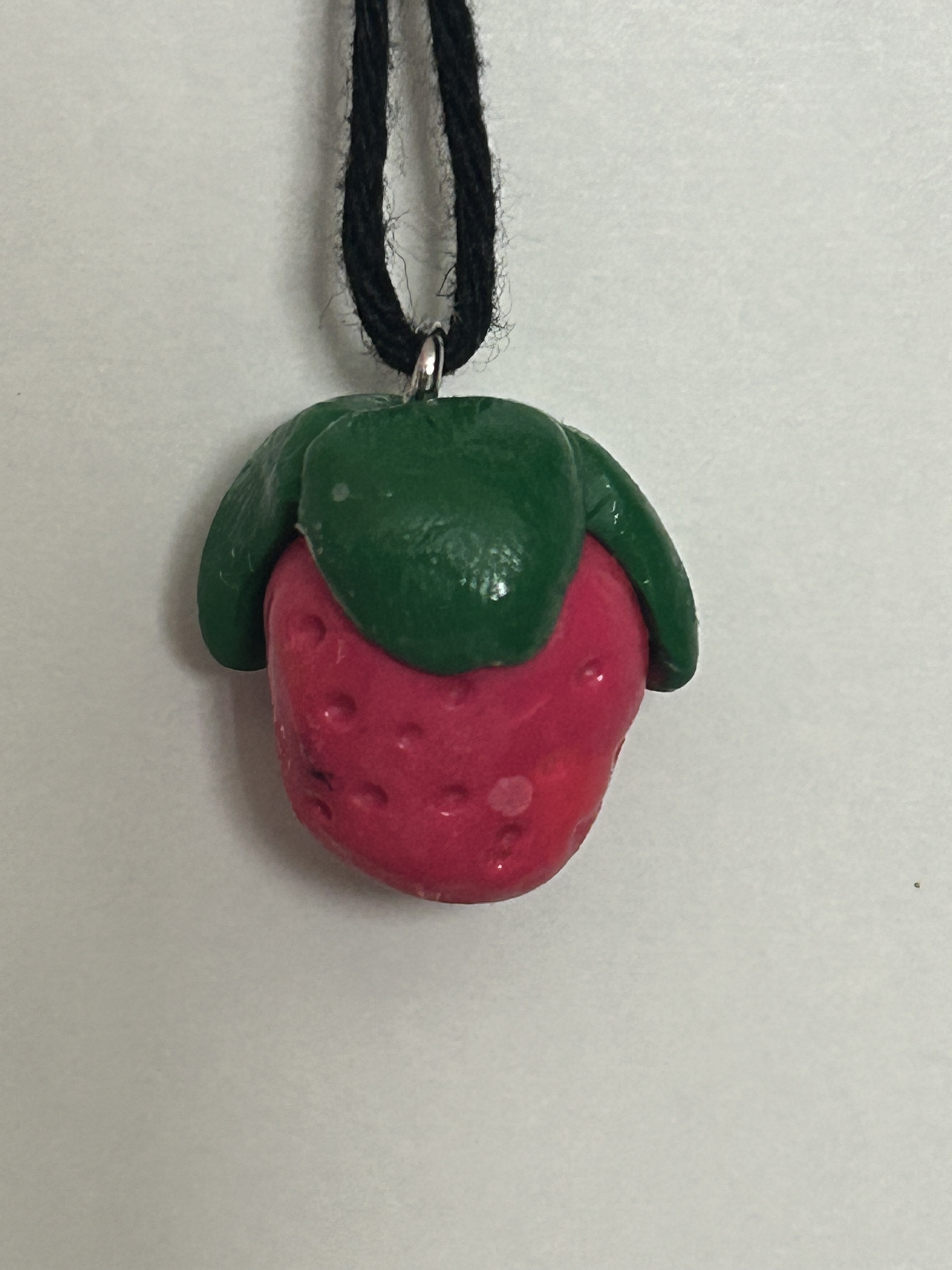 Clay charm strawberry