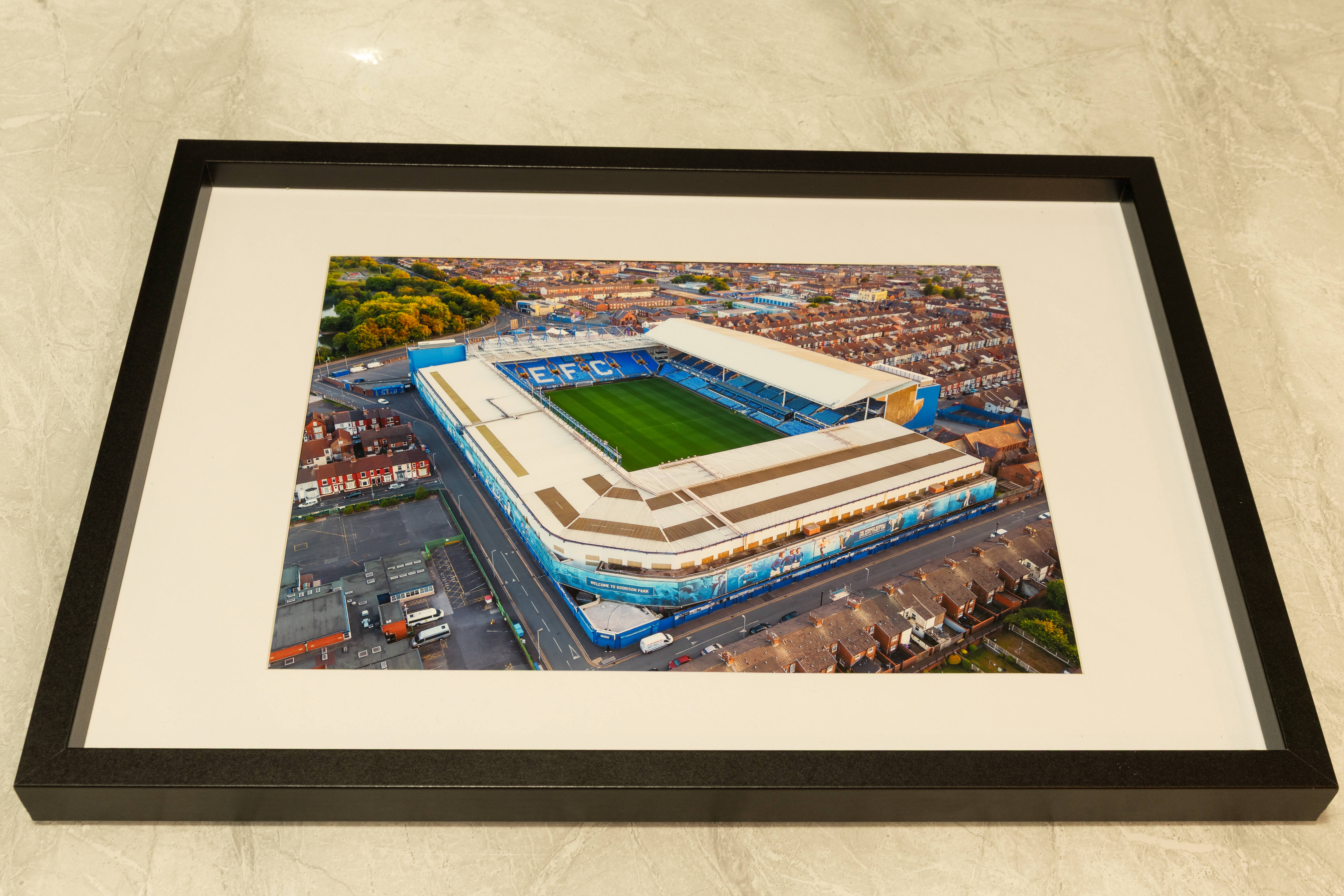 Everton Fc | Goodison Park Stadium End Of A Era | Fine Art Framed A4 Print
