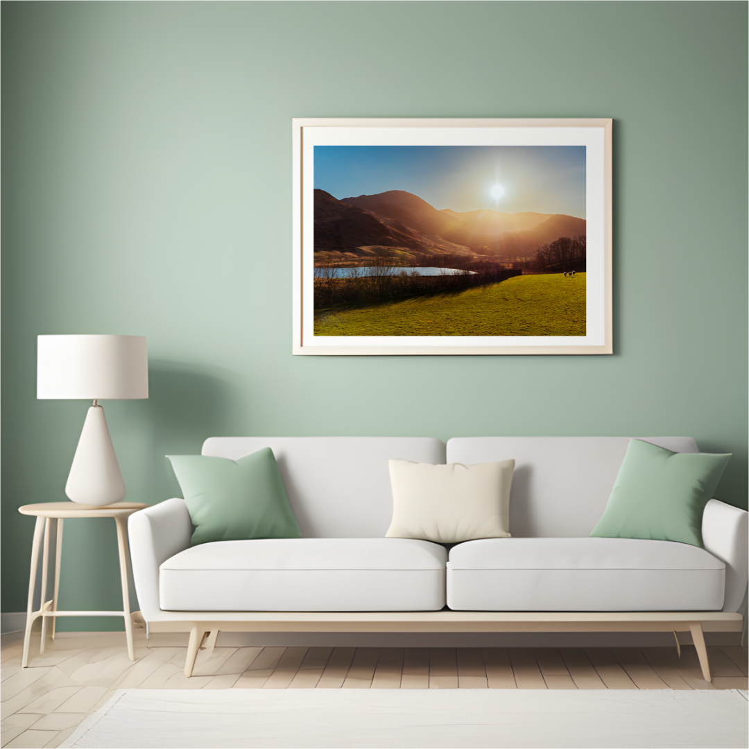 Sunlit Valley Little Langdale Lake District | Landscape Print