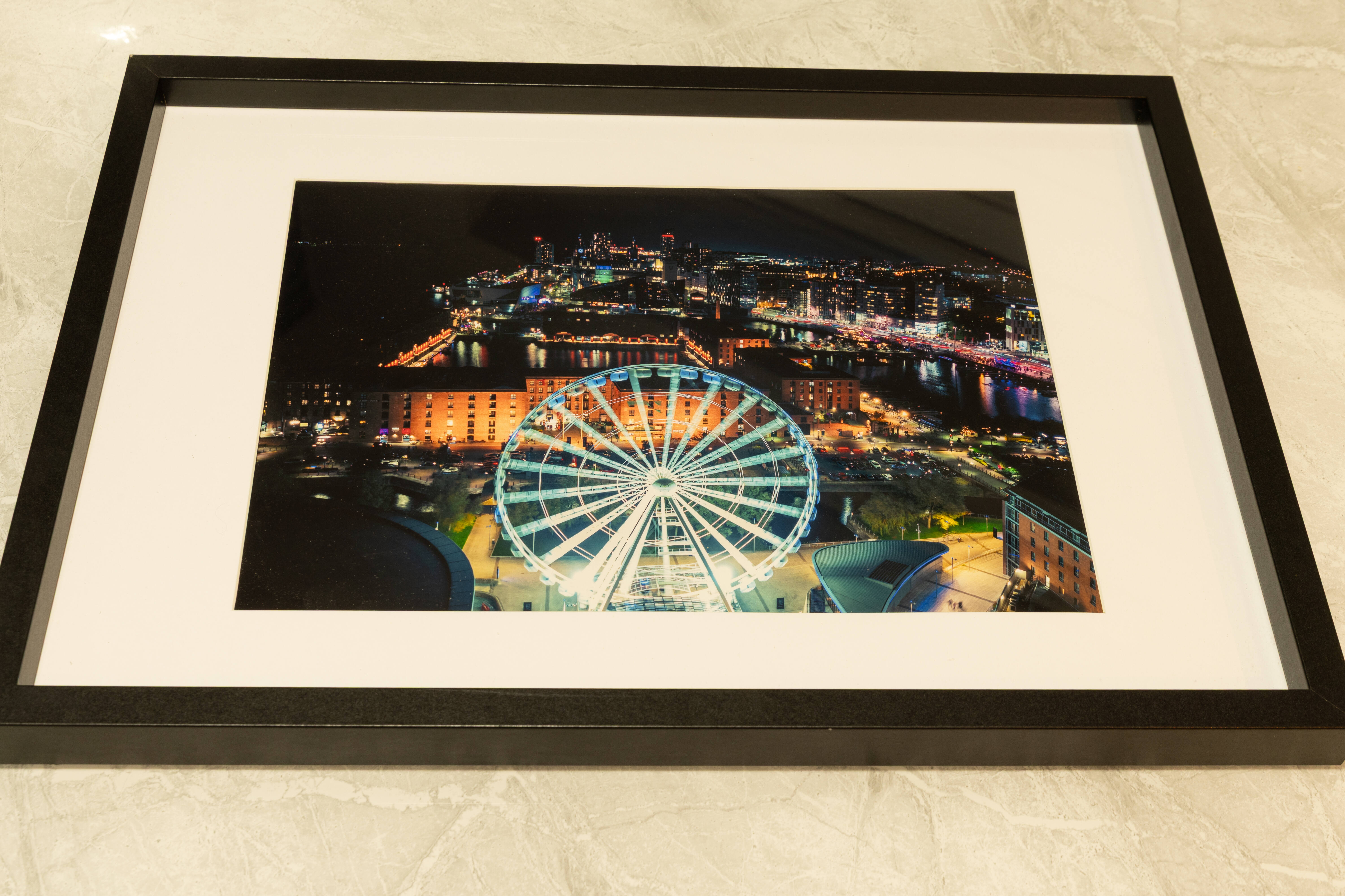 The Iconic Liverpool Ferris Wheel  | Fine Art Framed A4 Print