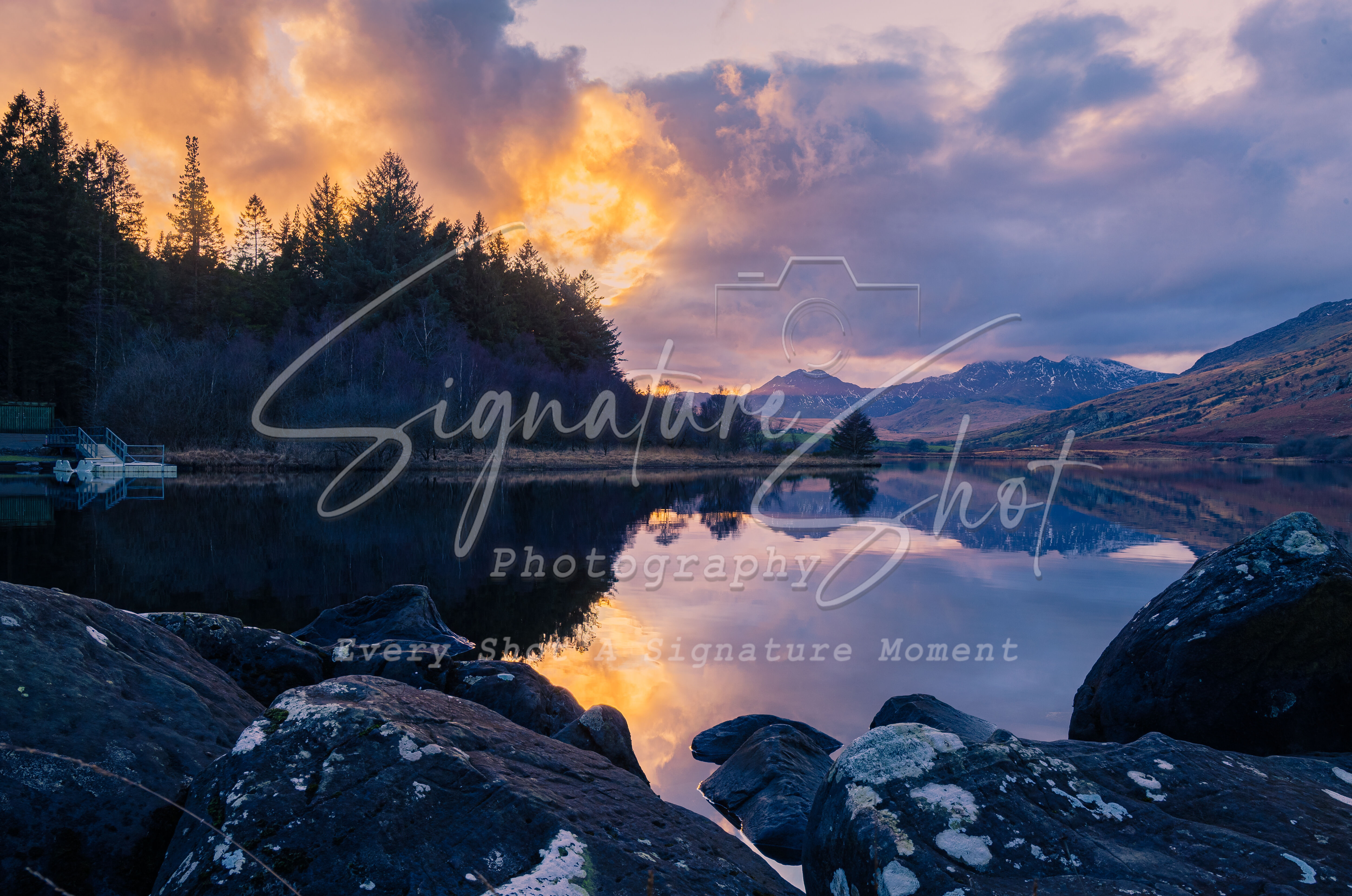 Llyn Mymbyr North Wales Lake Sunset | Fine Art Print