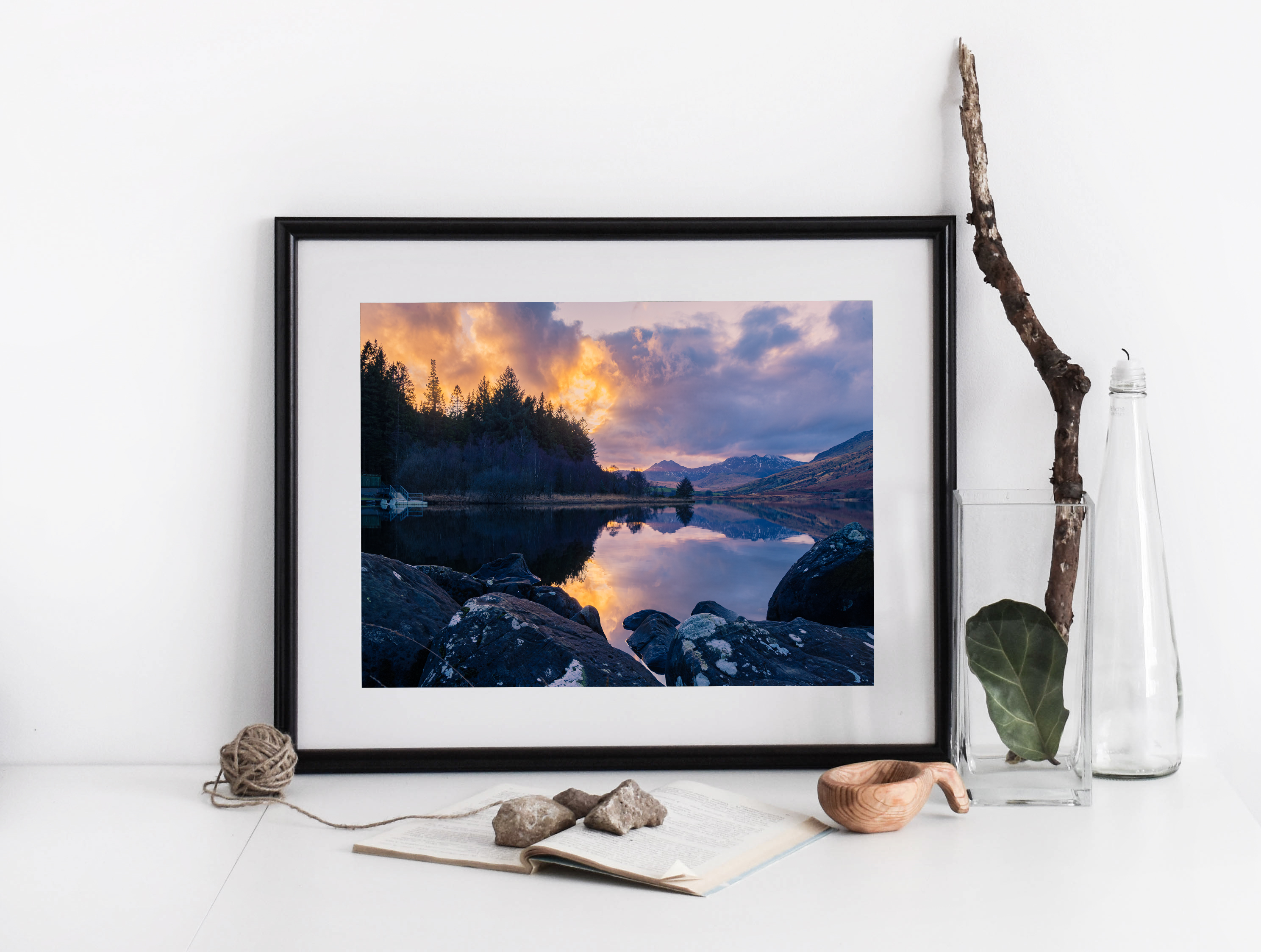 Llyn Mymbyr North Wales Lake Sunset | Fine Art Print