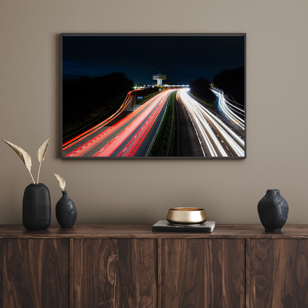 Forton Services, Long Exposure Light Trails Print