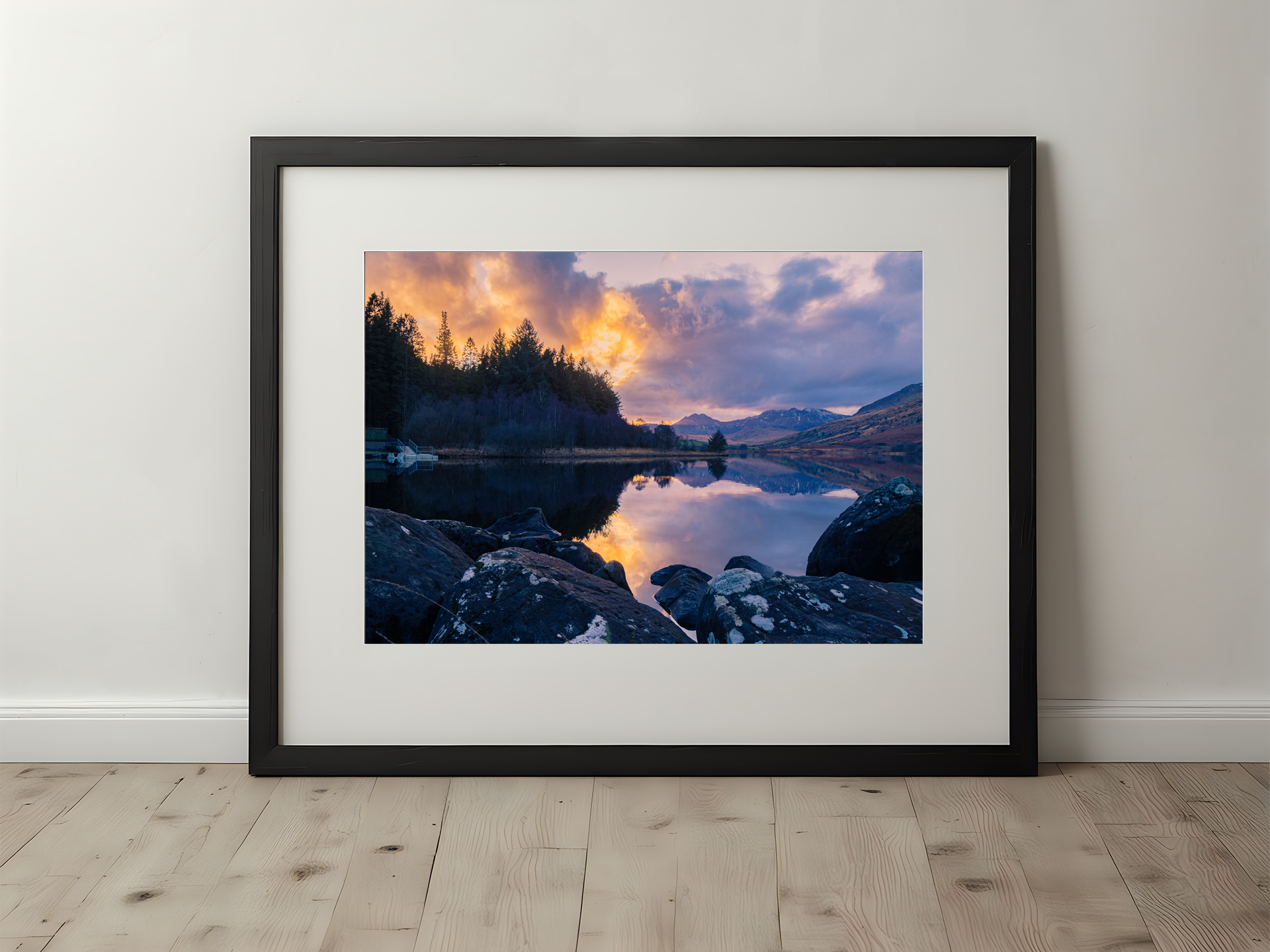 Llyn Mymbyr North Wales Lake Sunset | Fine Art Print
