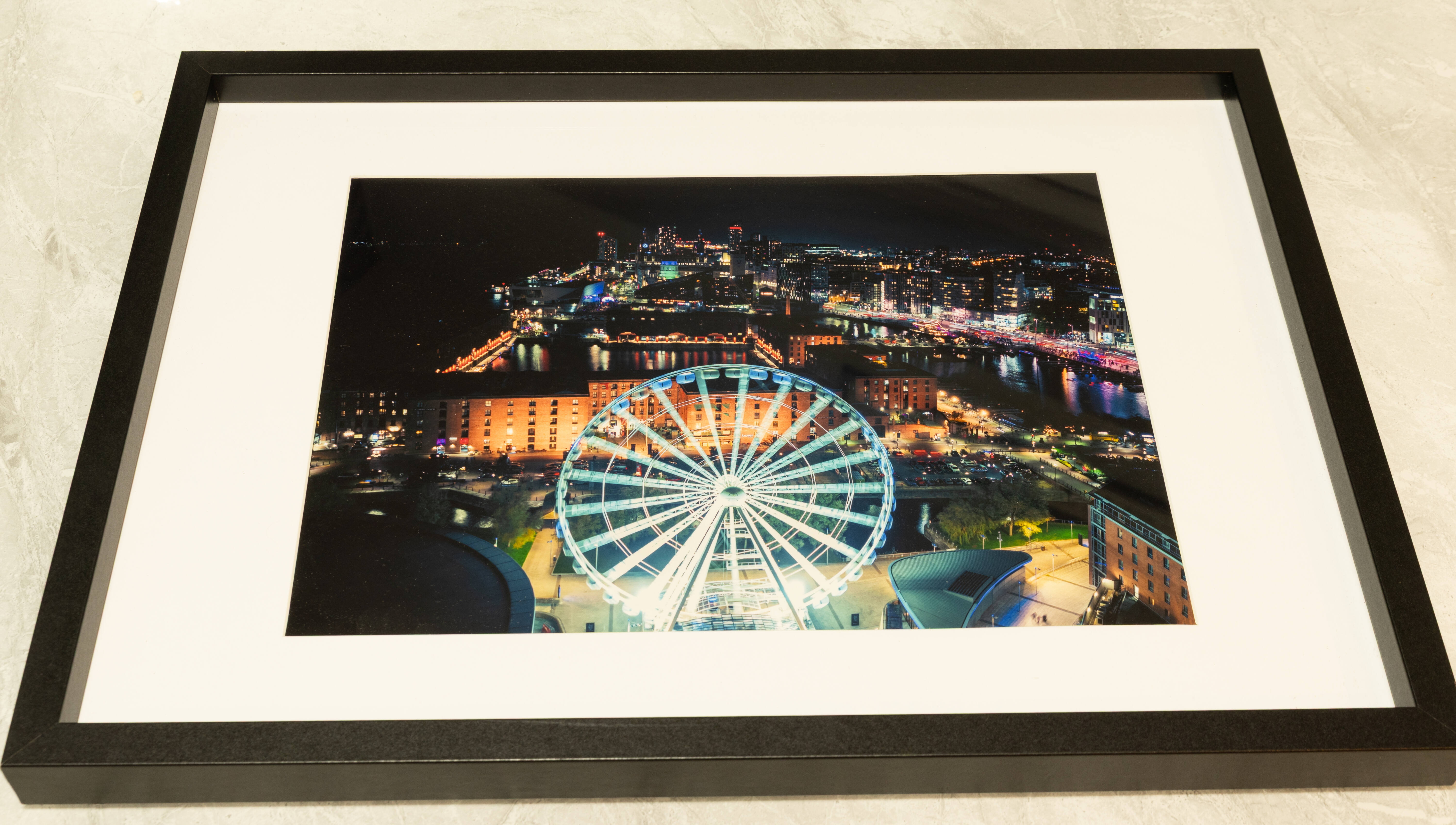 The Iconic Liverpool Ferris Wheel  | Fine Art Framed A4 Print