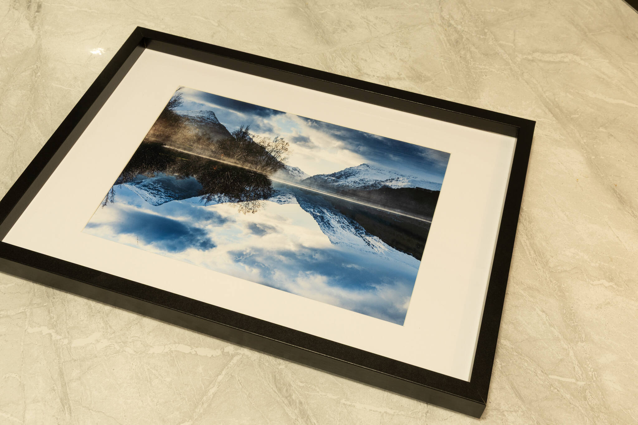 Llanberis in the winter | Fine Art Framed A4 Print